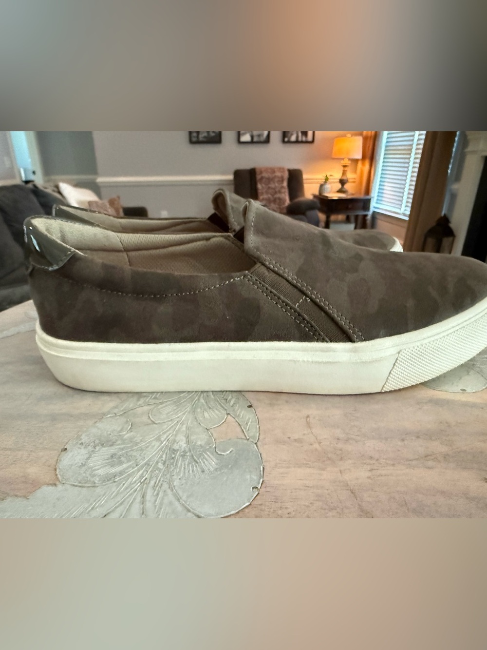 Dr. Scholl's Camo Slip-On Casual Loafers with White Sole